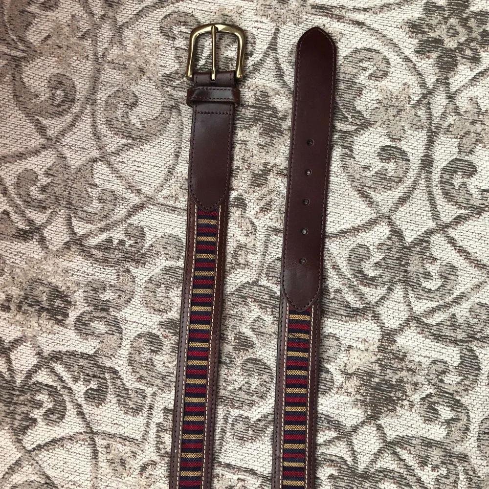 Duluth Trading Company Leather Fabric Men’s Belt Size 46